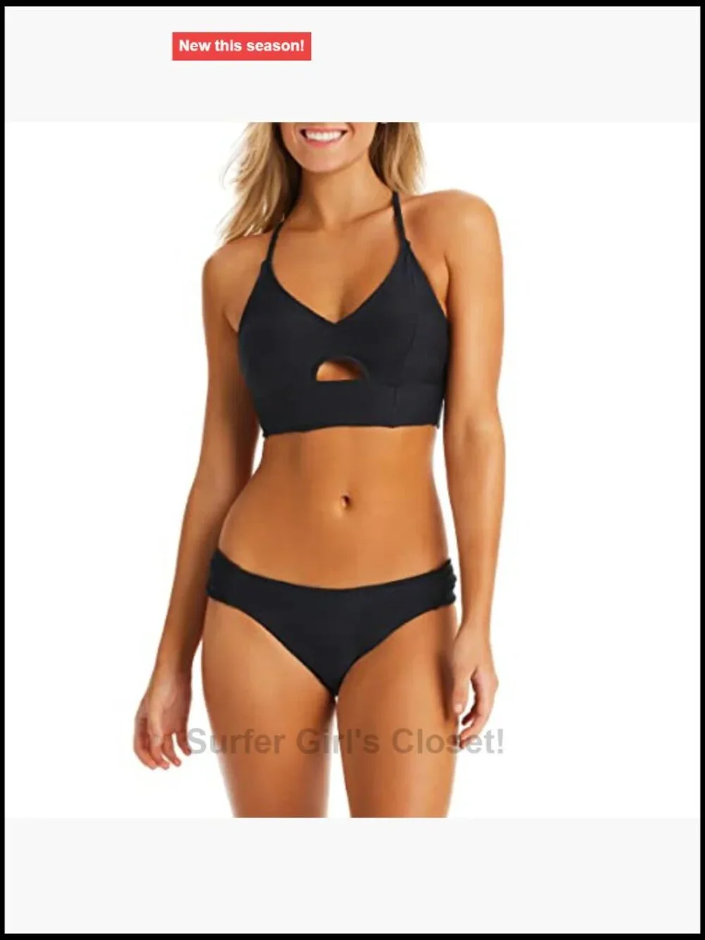 Adjustable Cropped Cami Bikini Top Separates with Removable Soft Cups